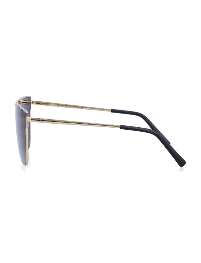 Retrosuperfuture Flat Top Lenz 55 Sunglasses Black Acetate
