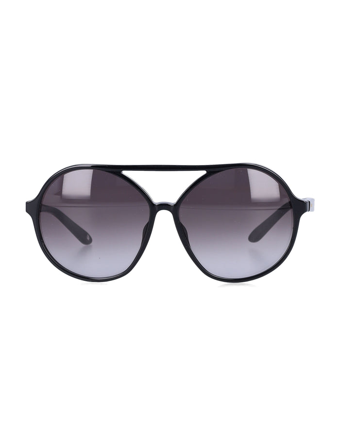 Valentino Garavani Black Aviator Sunglasses Acetate