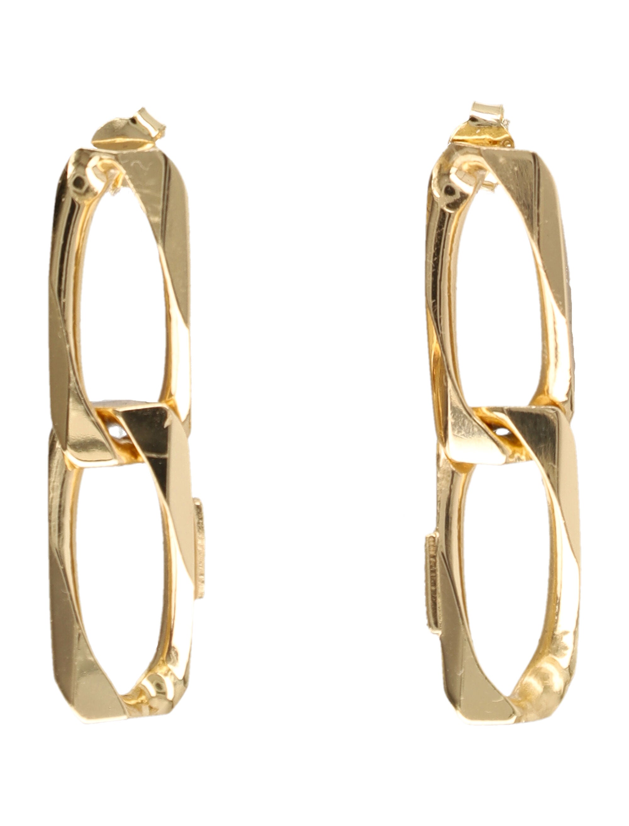 Emanuele Bicocchi Gold-Plated Silver Chain Link Earrings