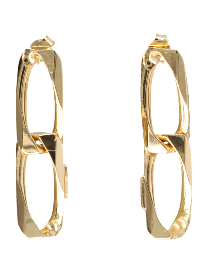 Emanuele Bicocchi Gold-Plated Silver Chain Link Earrings