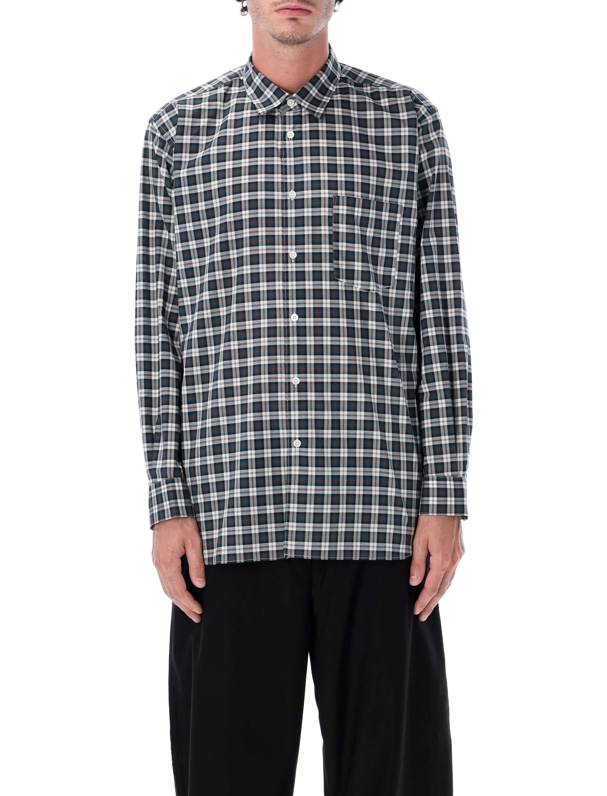Comme des Garçons Shirt Cotton Checked Long Sleeve Check