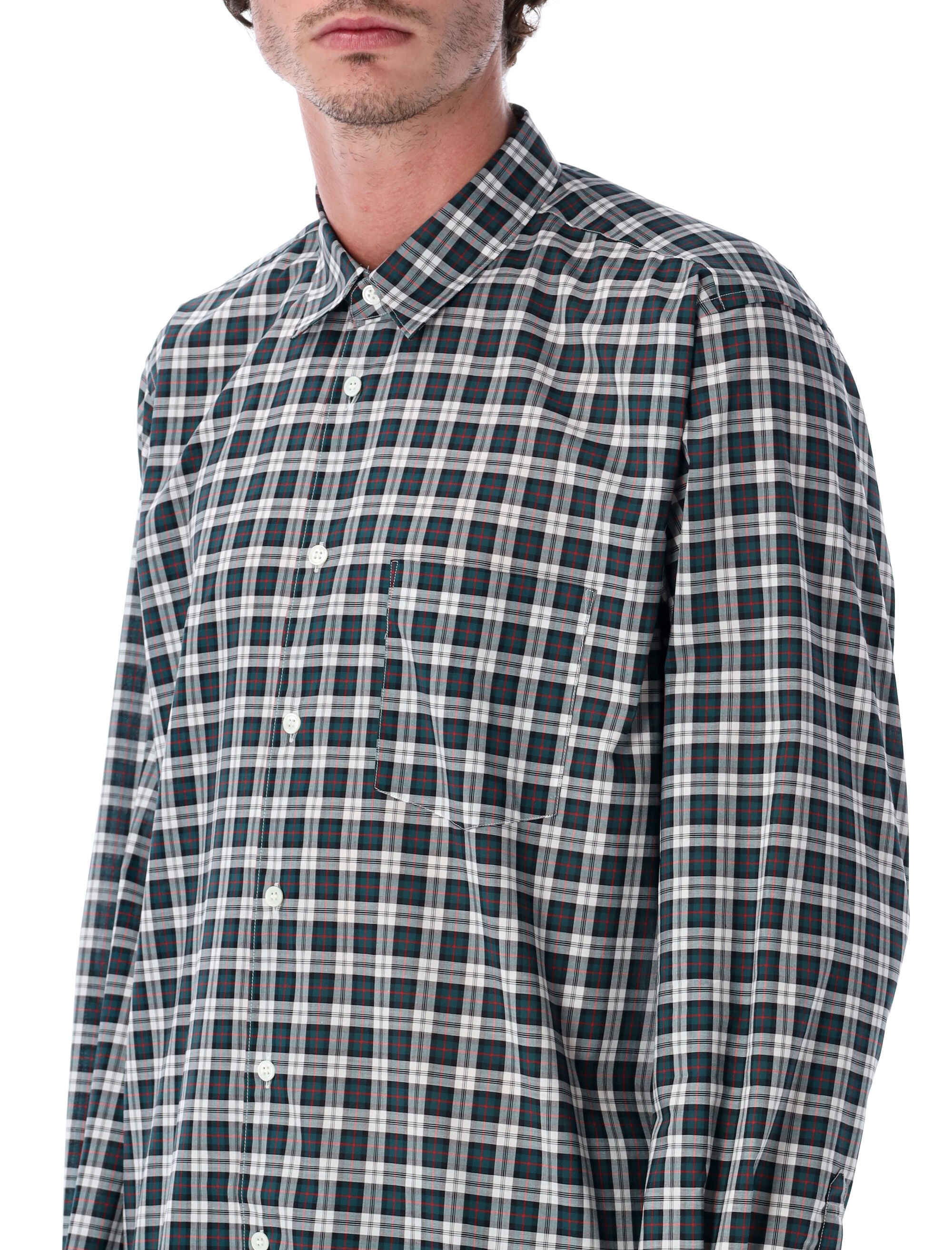 Comme des Garçons Shirt Cotton Checked Long Sleeve Check