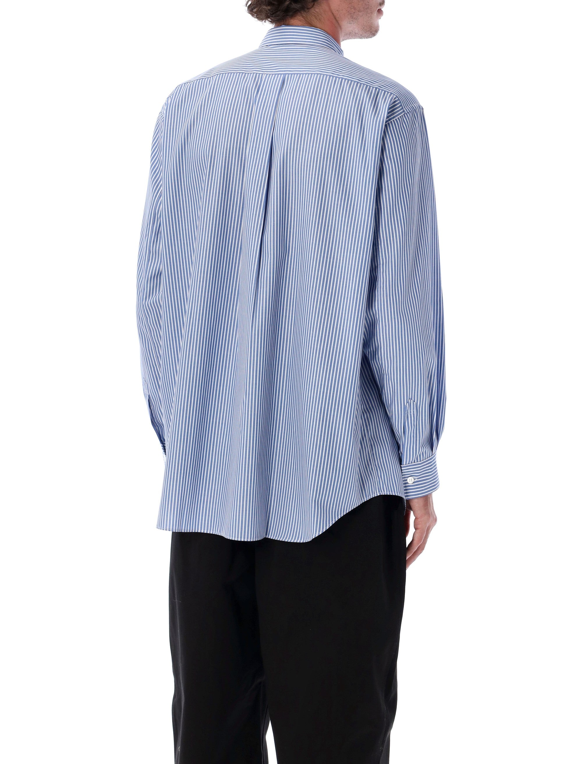 Comme des Garçons Shirt Cotton Striped Long Sleeve Blue White Stripe