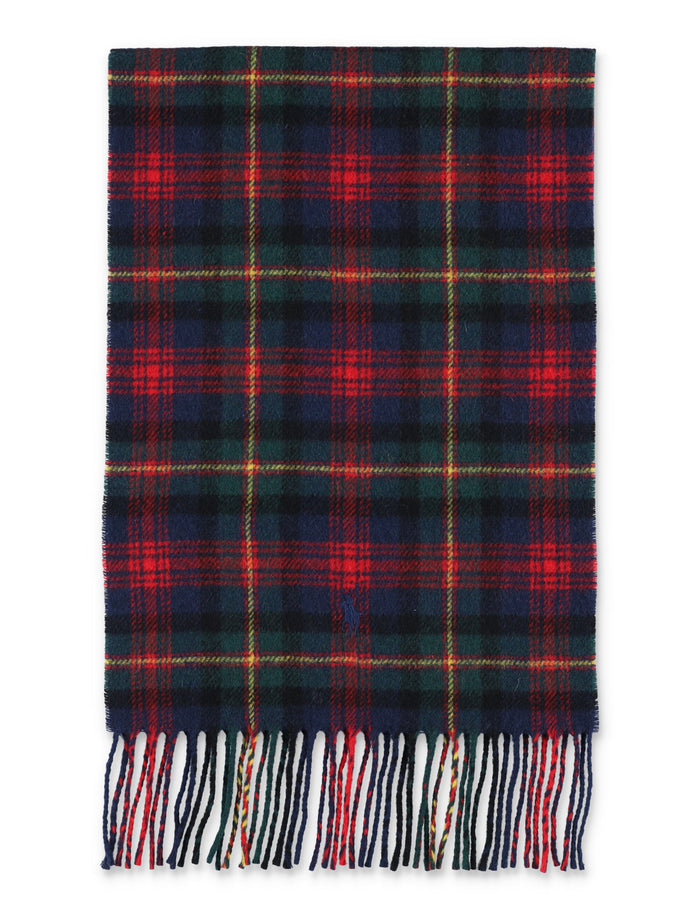 Polo Ralph Lauren Check Wool Scarf Red Multi