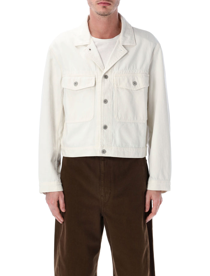 Lemaire Straight Cotton Jacket Milk