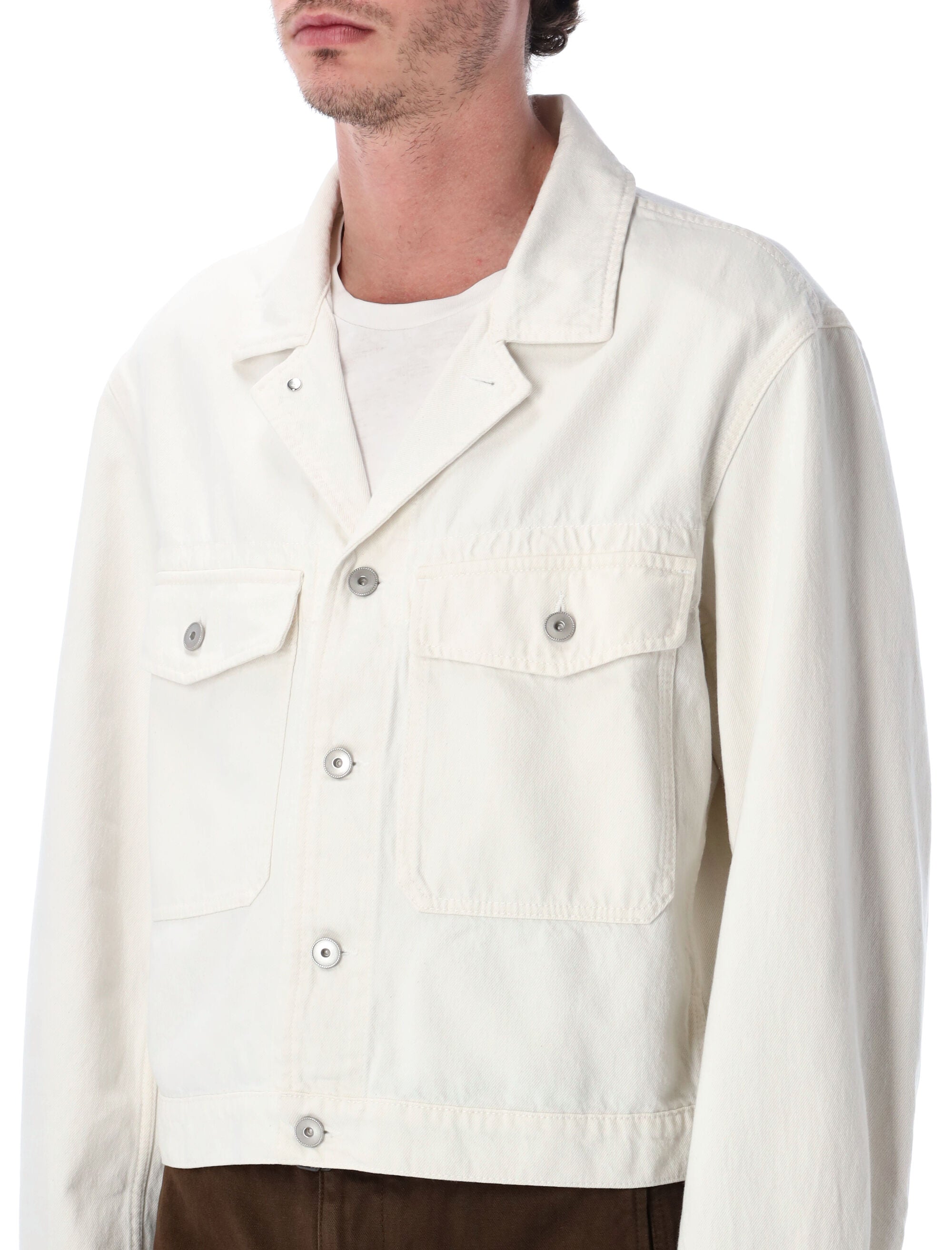 Lemaire Straight Cotton Jacket Milk
