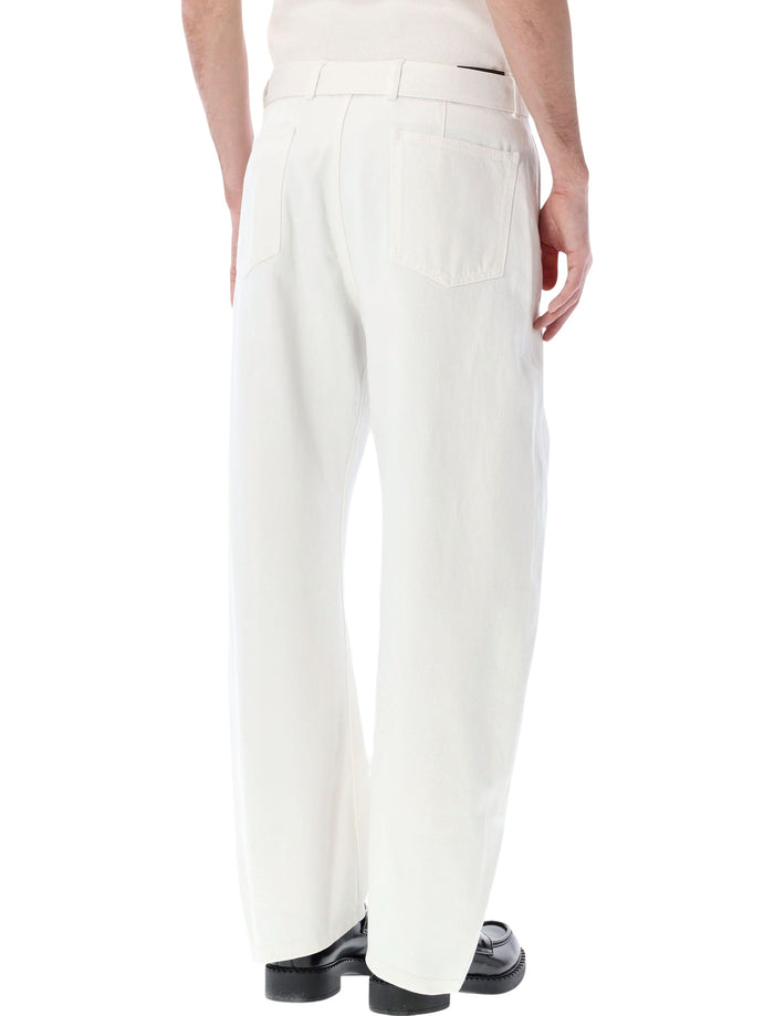 Lemaire twisted denim pants Milk Cotton