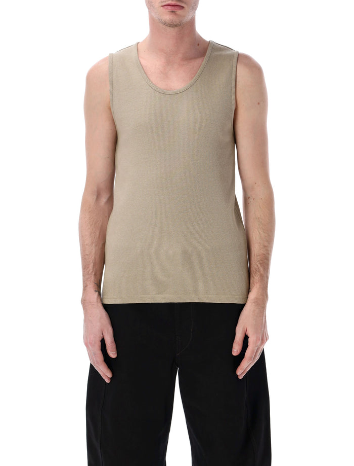 Lemaire cotton linen rib tank Sage Top