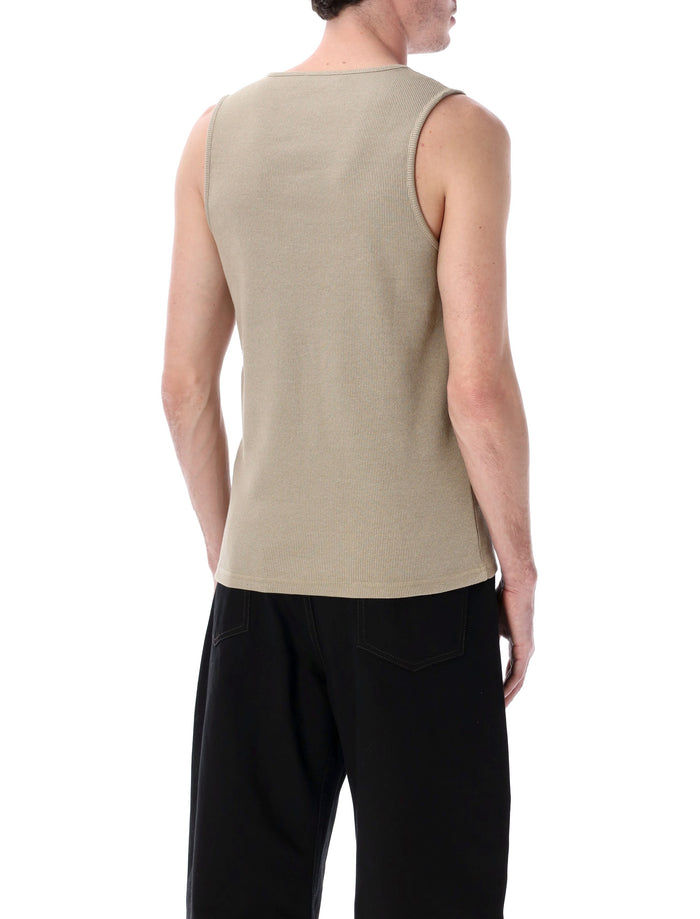 Lemaire Cotton Linen Rib Tank Sage Top