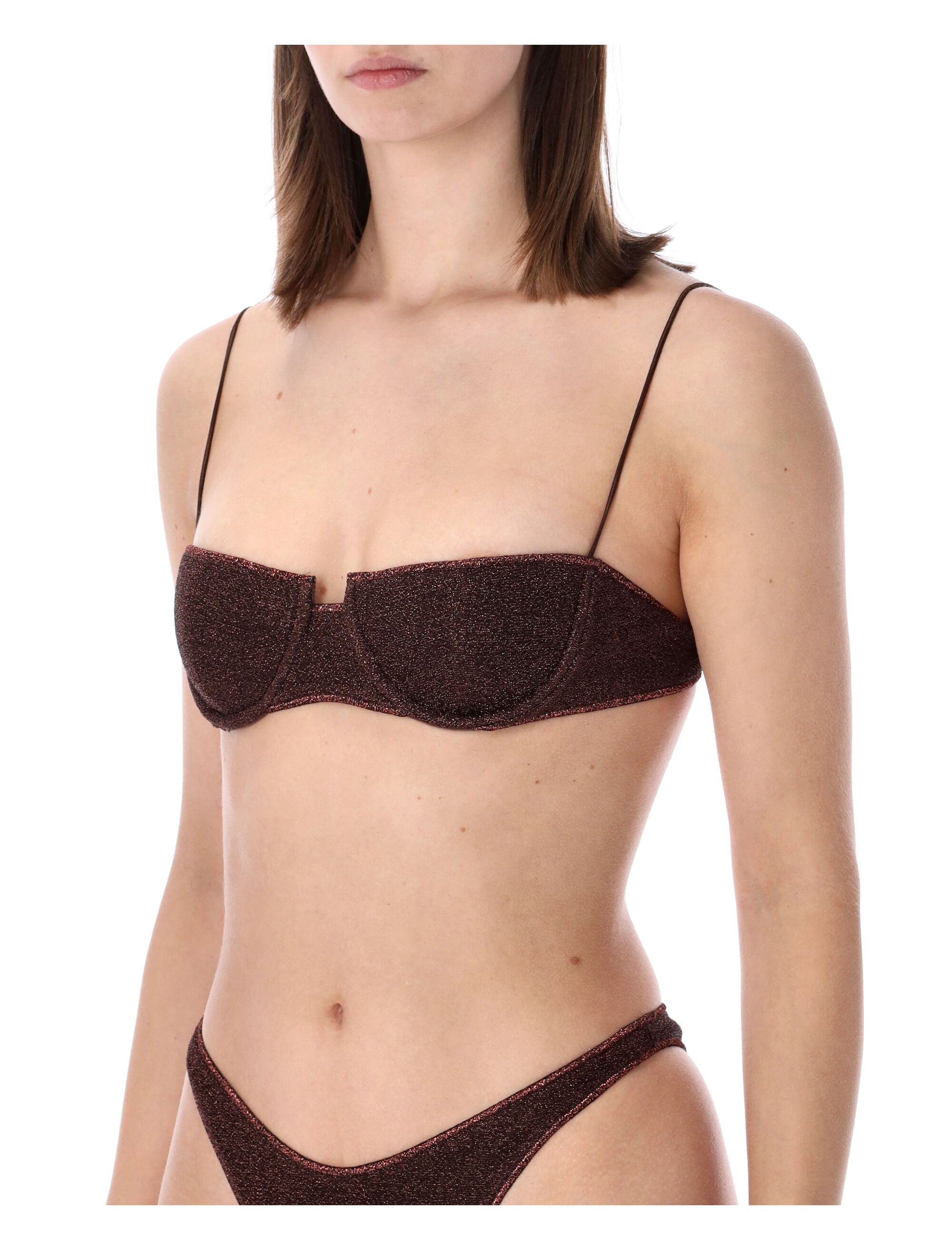 Oséree Swimwear Lumière balconette bikini Chocolate Polyamide