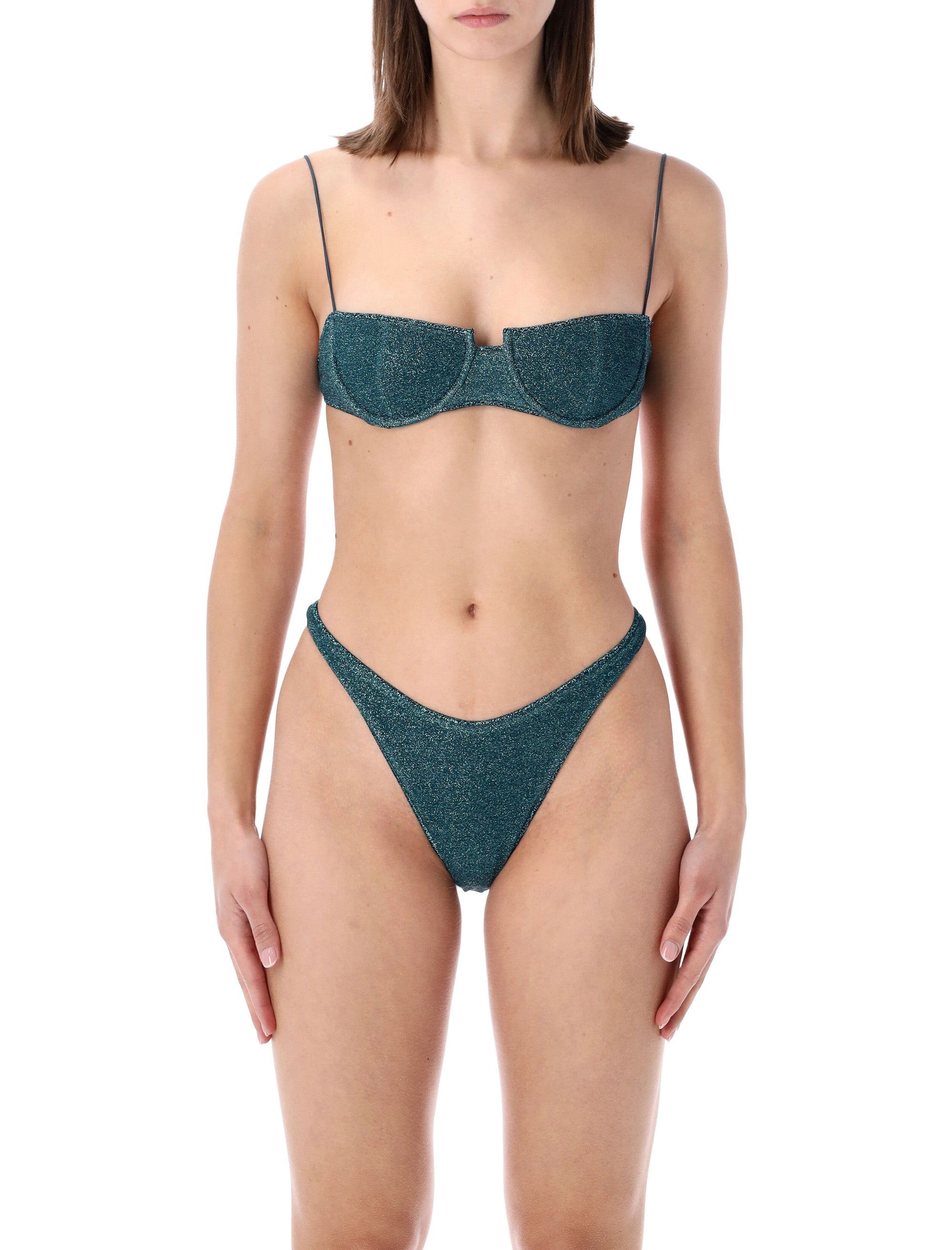 Oséree Swimwear Lumière balconette bikini Peacock Polyamide