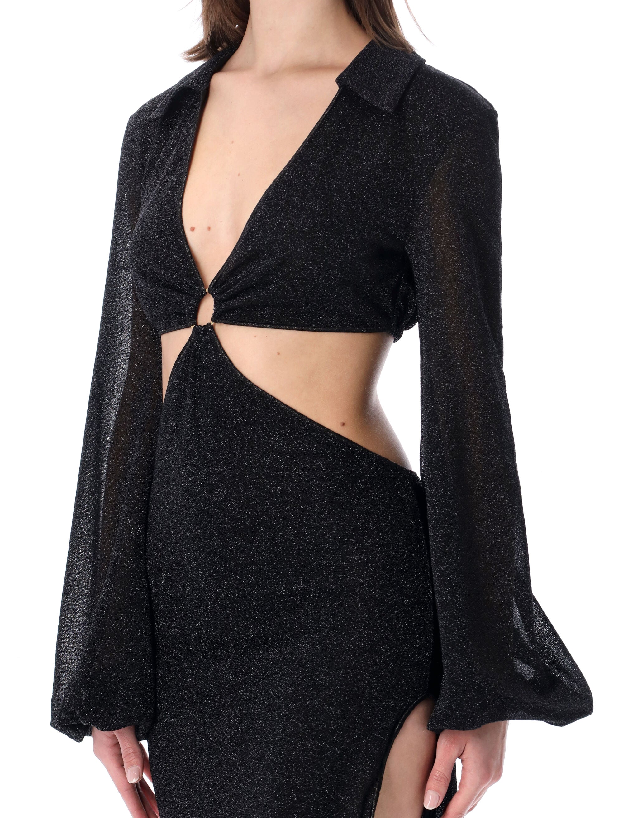 Oséree Swimwear Lumière Cut-Out long dress Black Polyamide