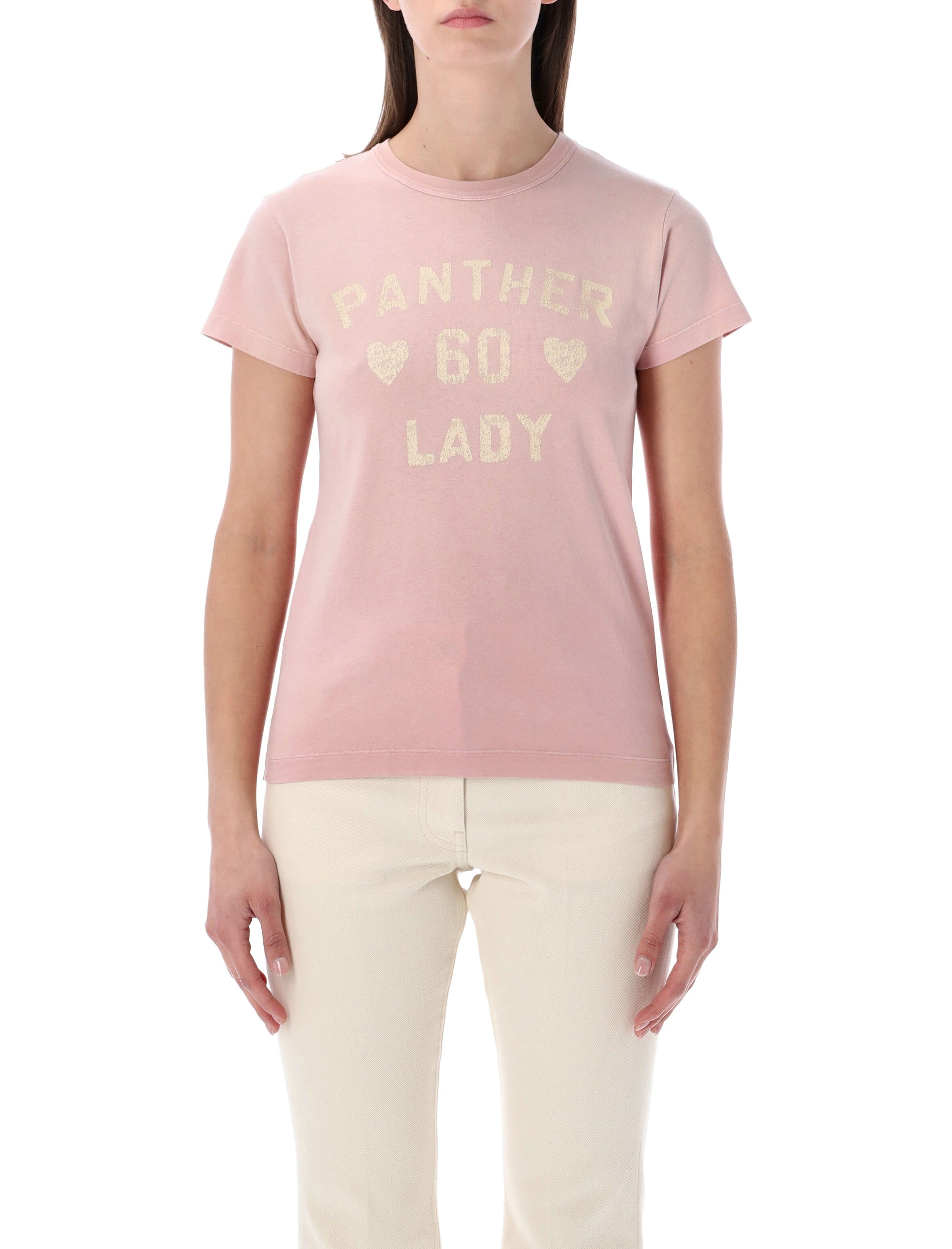 Valentino Garavani Panther Lady cotton t-shirt Neutral Rose Tshirt