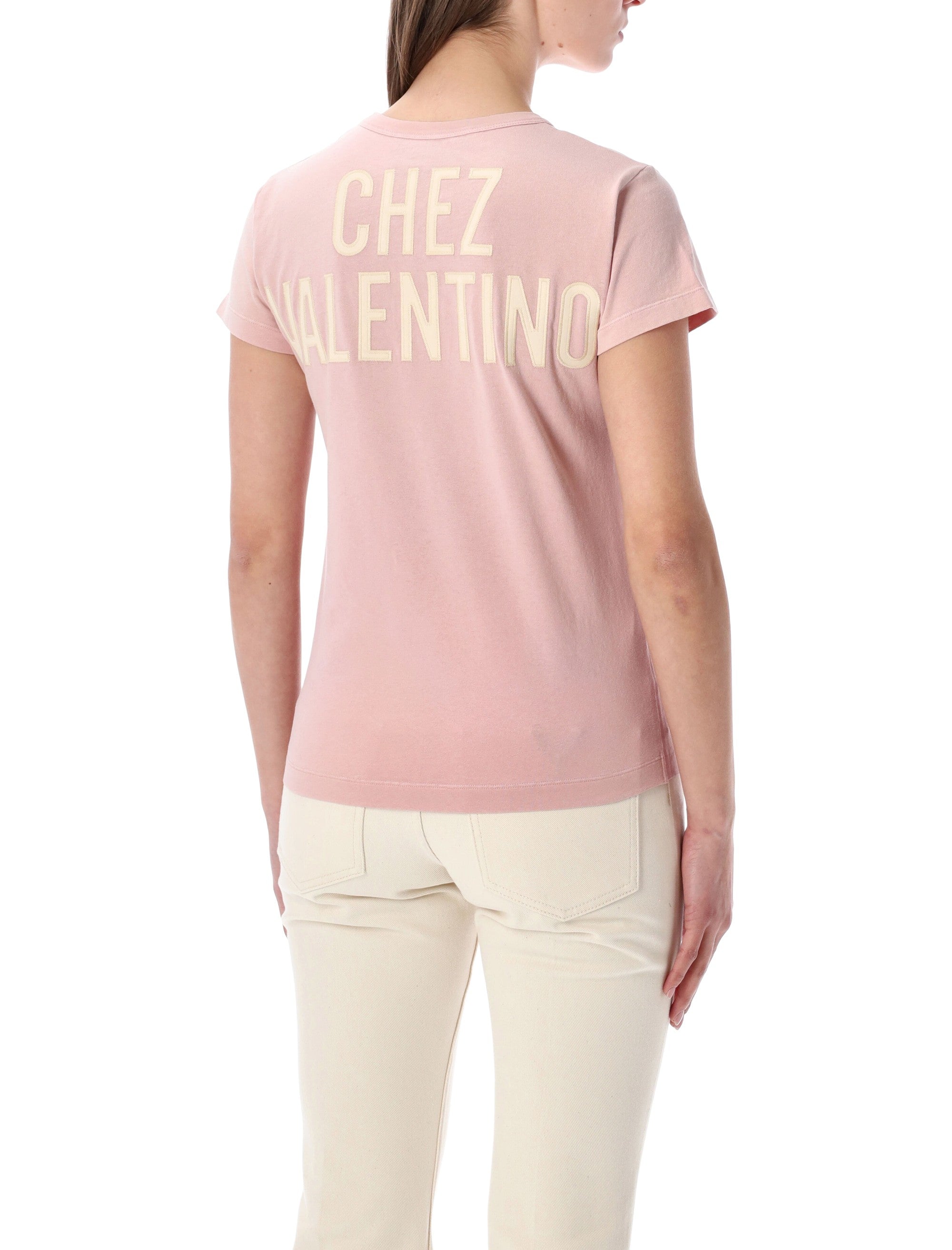 Valentino Garavani Panther Lady cotton t-shirt Neutral Rose Tshirt