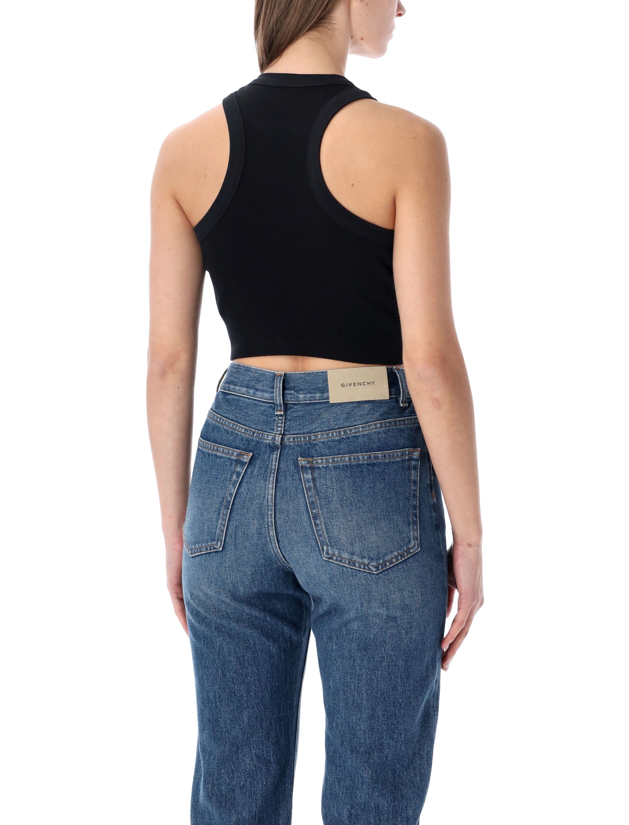 Givenchy Paris cropped tank top Black Cotton