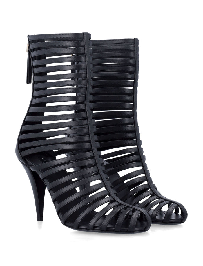 Givenchy Cage Leather Boots black Calf