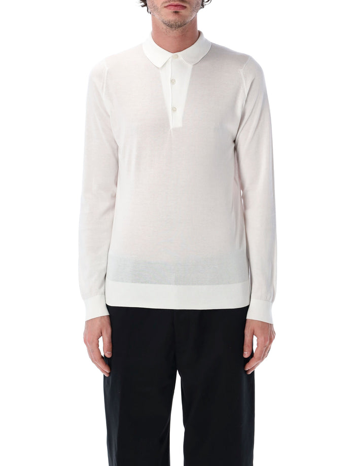 John Smedley Bradwell Cotton Polo White T-shirt