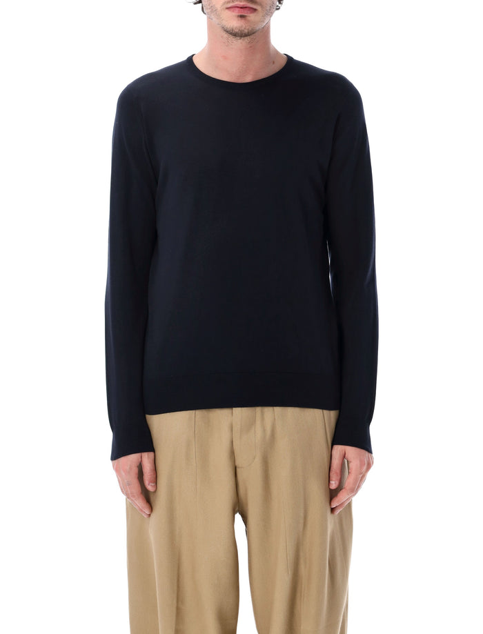 John Smedley Hatfield Cotton Jumper Navy Sweater
