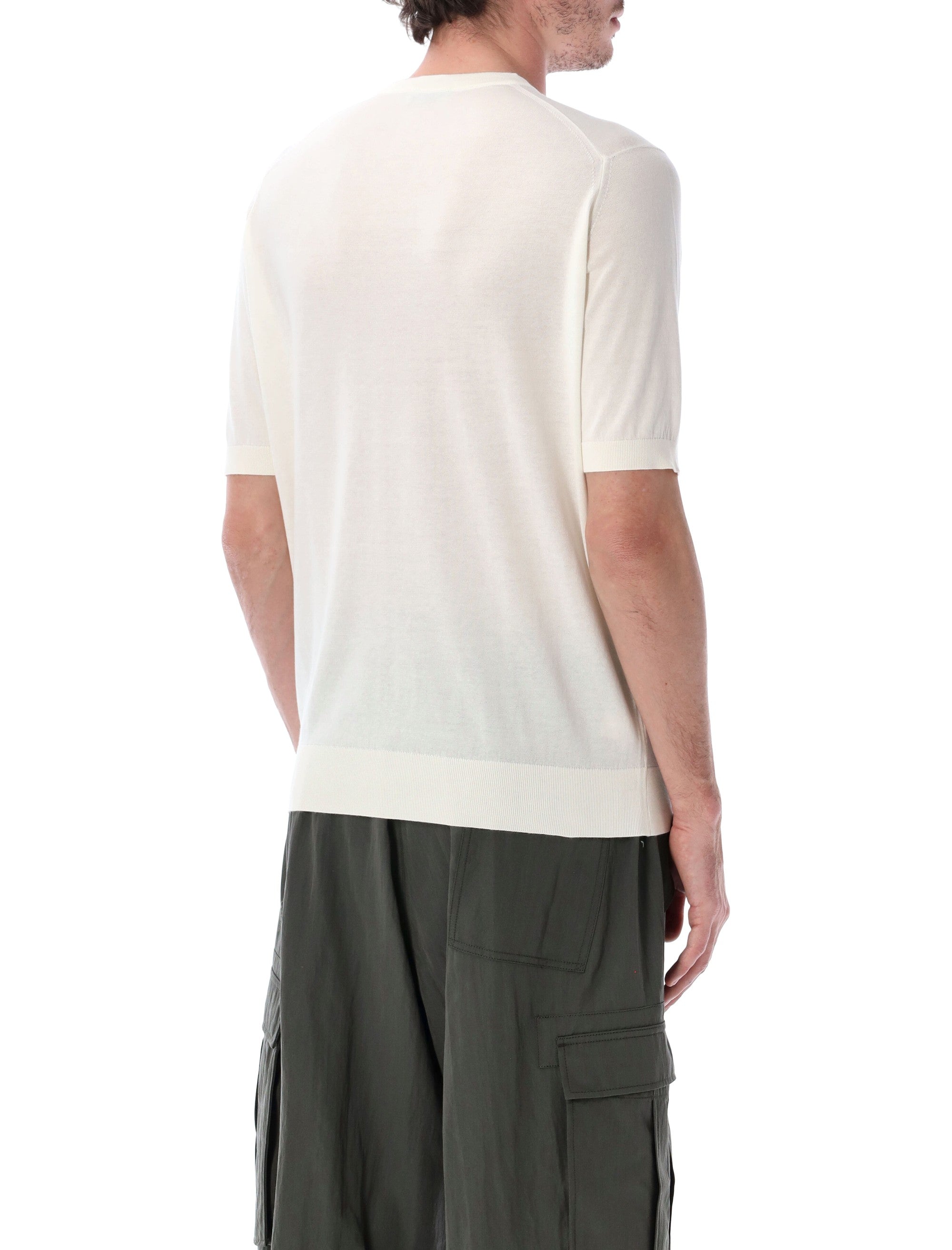 John Smedley Kempton Cotton T-Shirt Starch