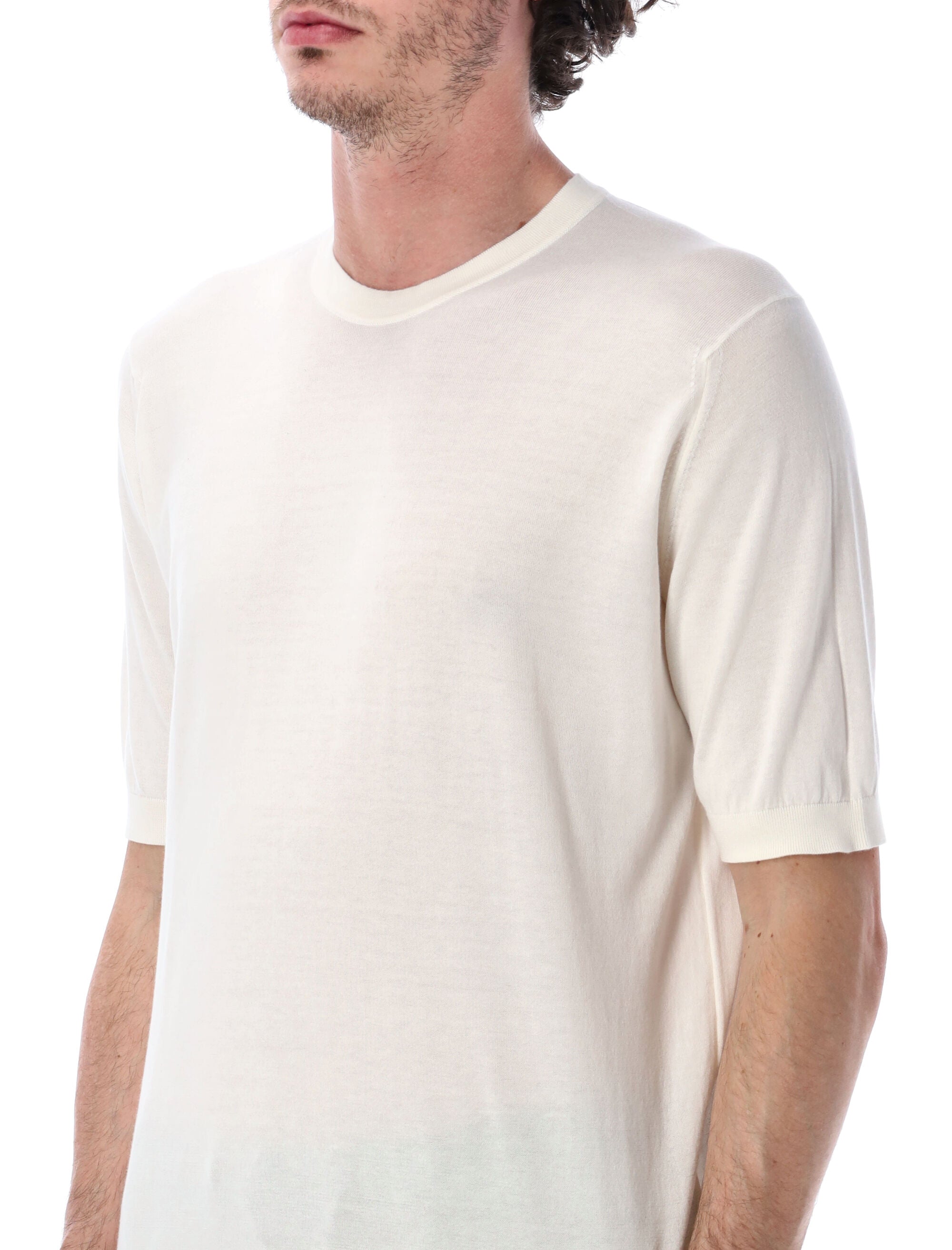 John Smedley Kempton Cotton T-Shirt Starch