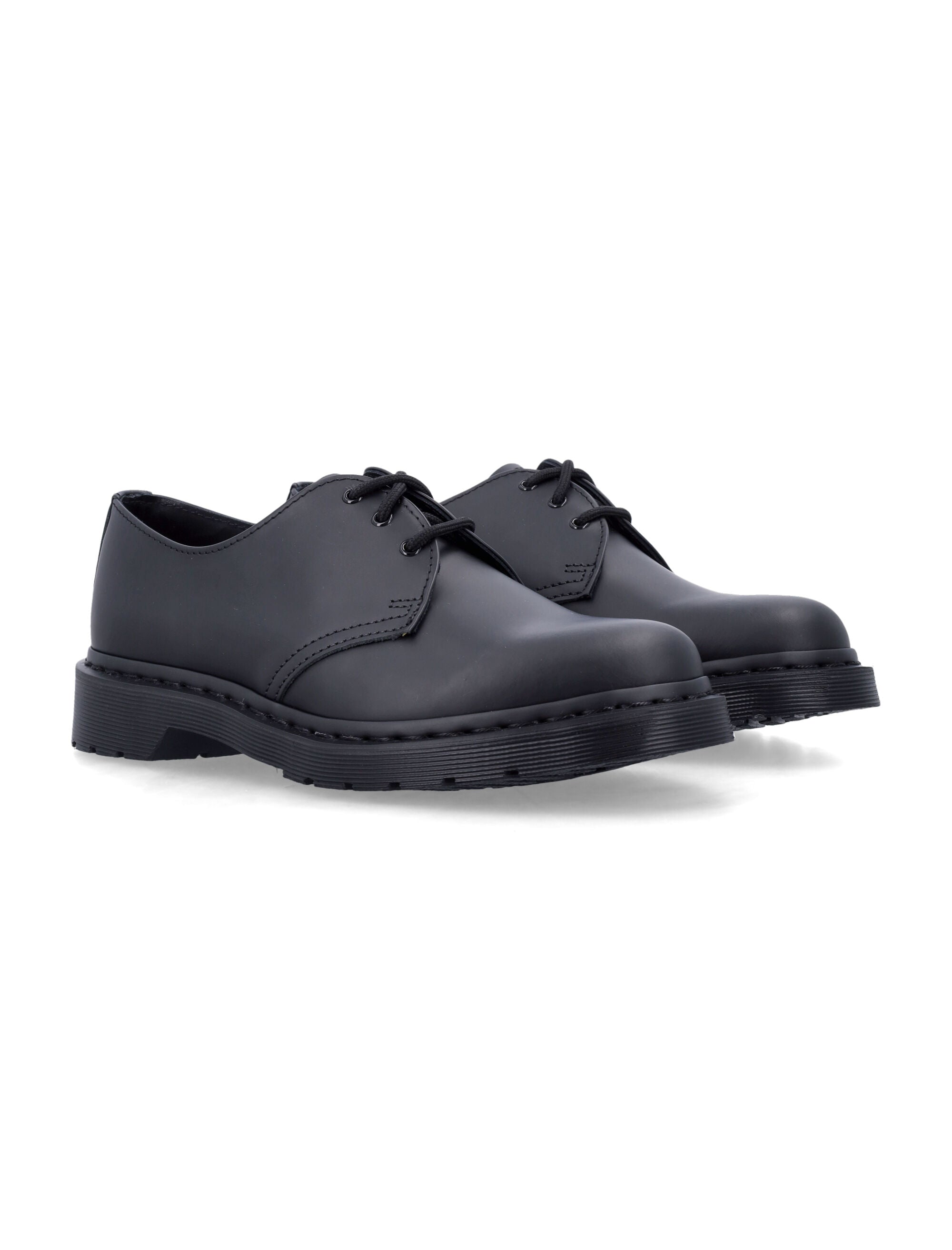 Dr. Martens 1461 Mono Smooth Leather Shoes Black Sole Laced