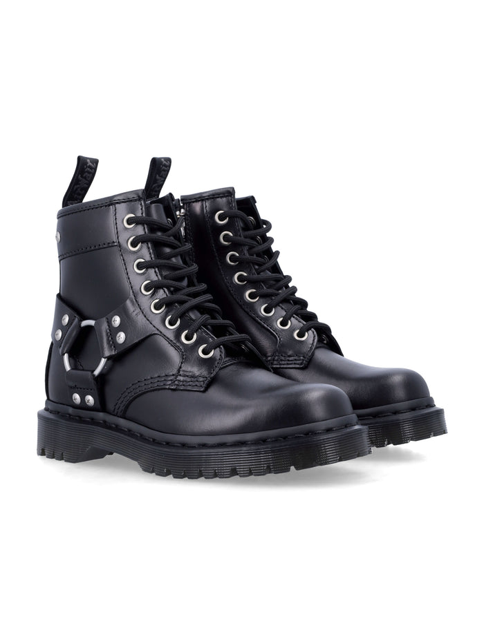Dr. Martens Black Leather 1460 Harness Boots