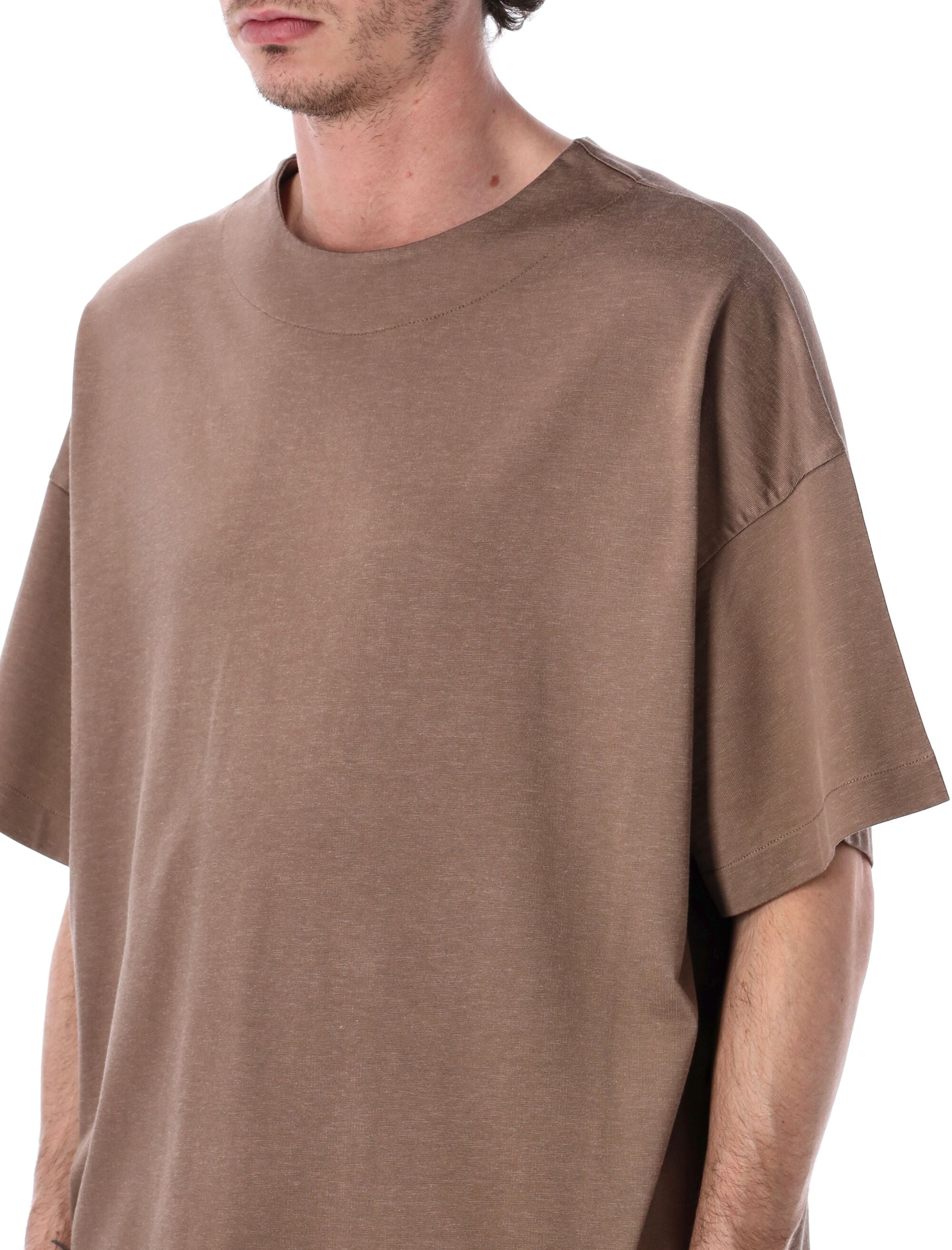 Fear Of God Cotton Viscose Clean Neck Tee Dune Pearl T-shirt
