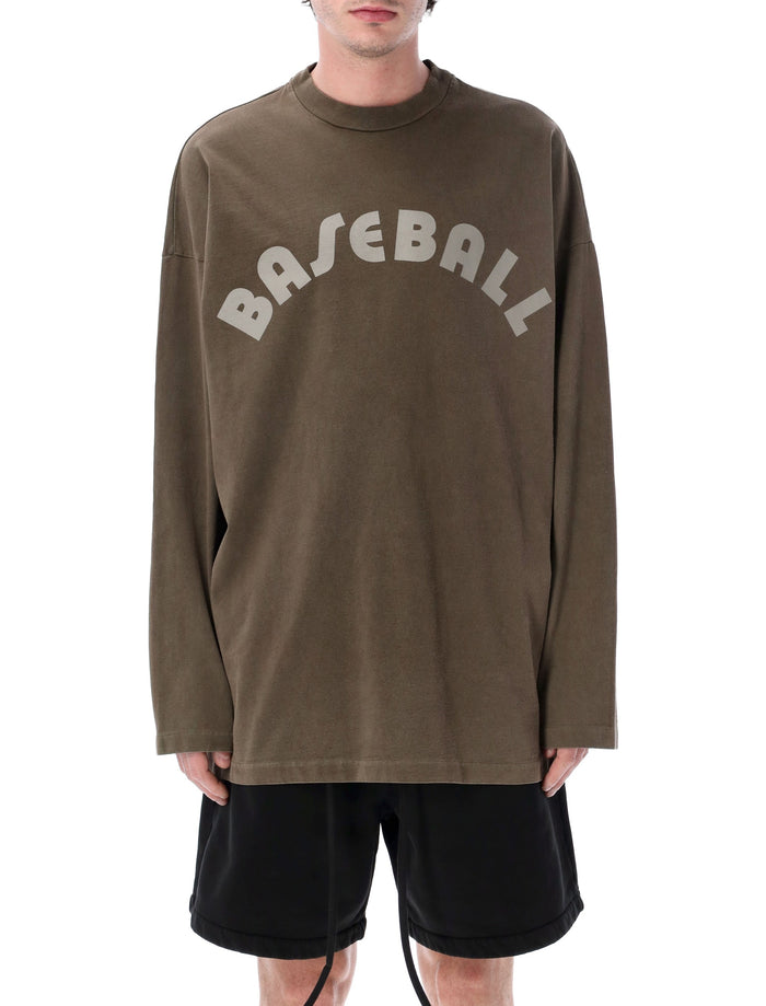Fear Of God Baseball Long Sleeves Tee Faded Brown Cotton T-shirt