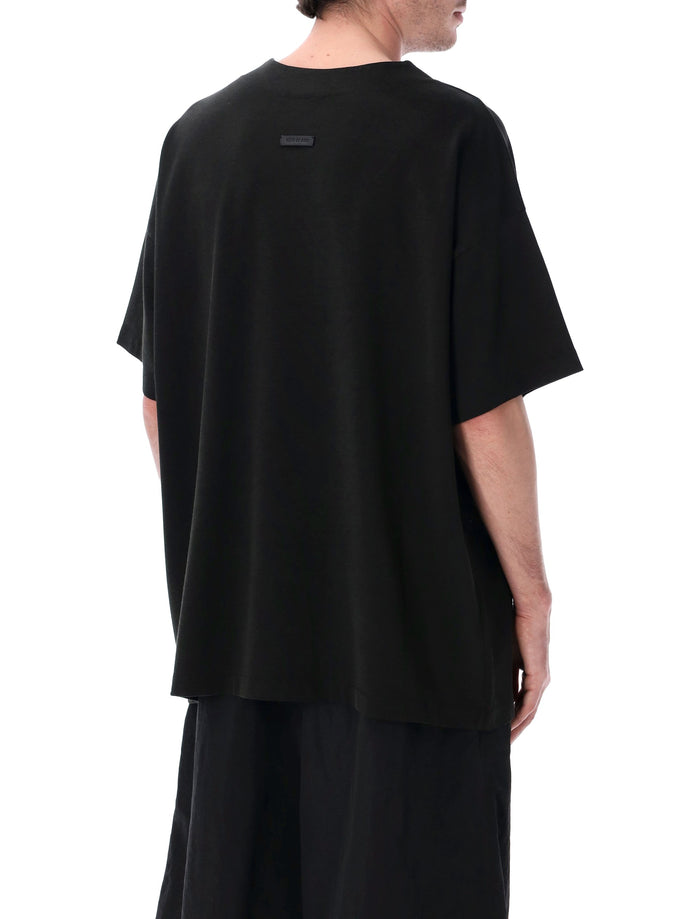 Fear Of God Cotton Viscose Clean Neck Tee Black T-shirt