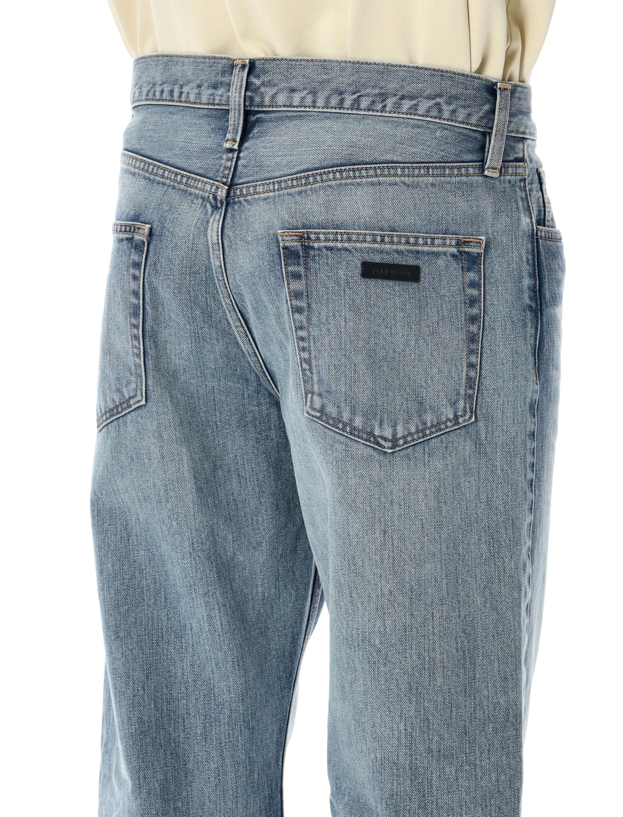 Fear Of God Straight 5-Pocket Jeans Medium Indigo Cotton