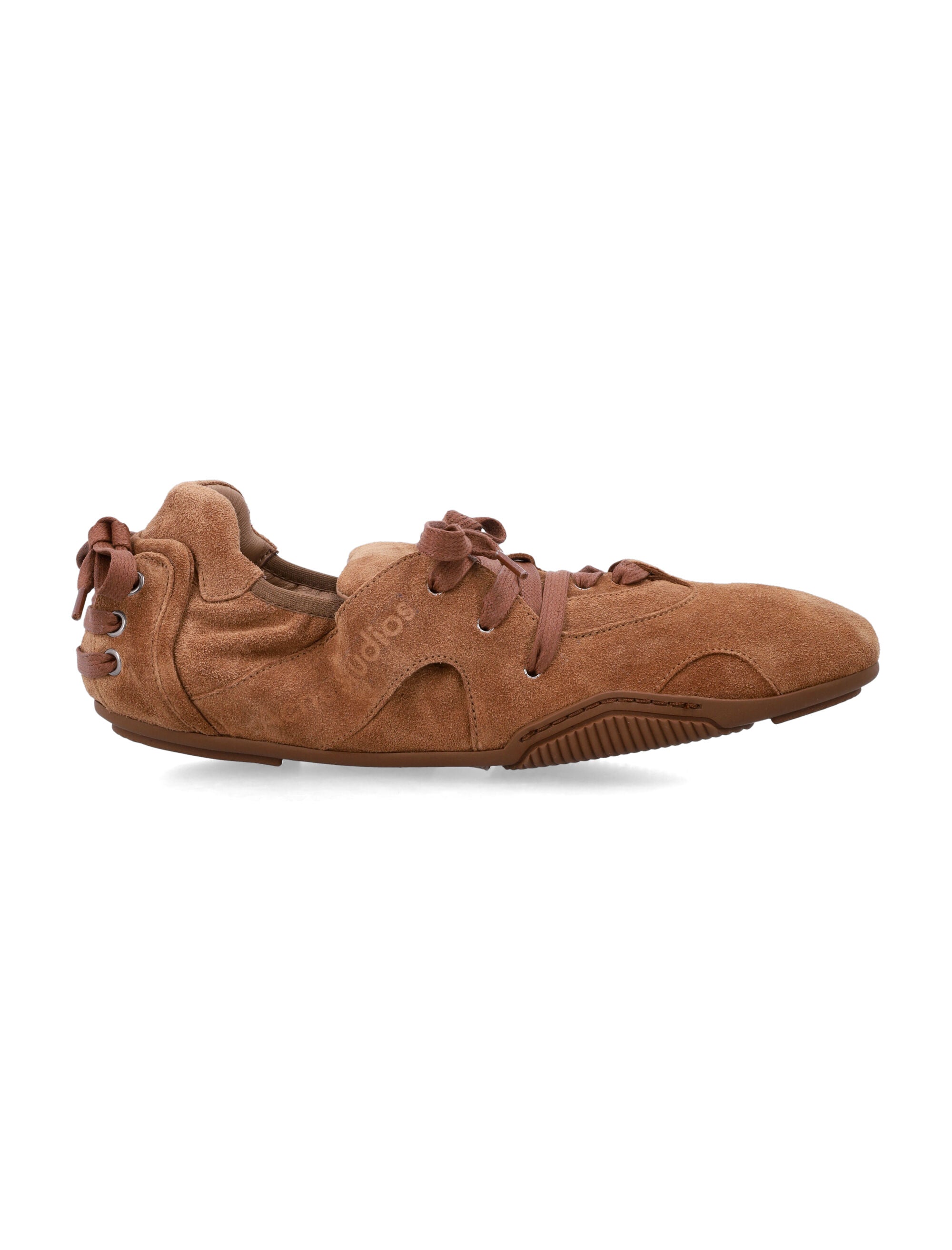 Acne Studios Suede Leather Sneakers Chestnut Brown Upper