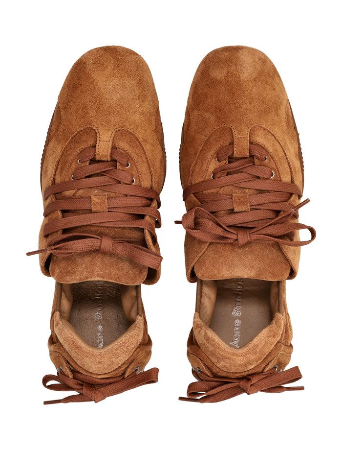 Acne Studios suede leather sneakers Chestnut Brown Upper