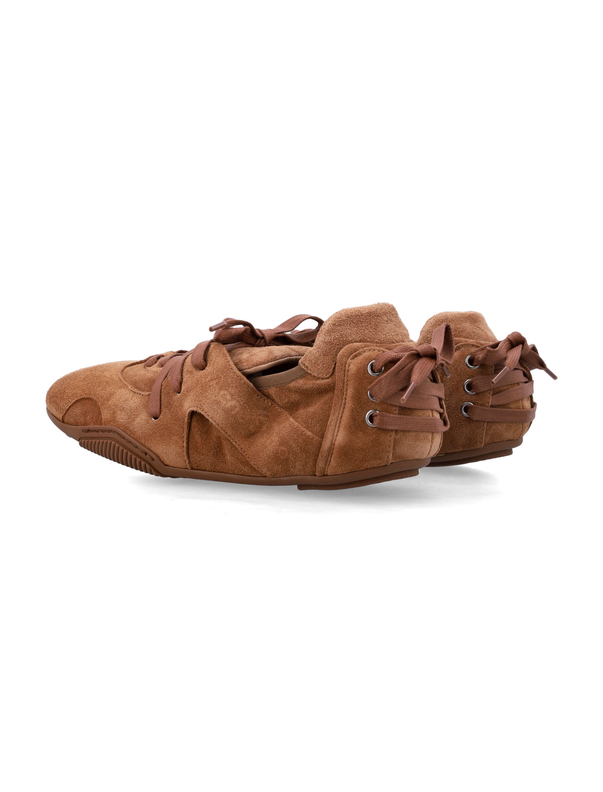 Acne Studios suede leather sneakers Chestnut Brown Upper