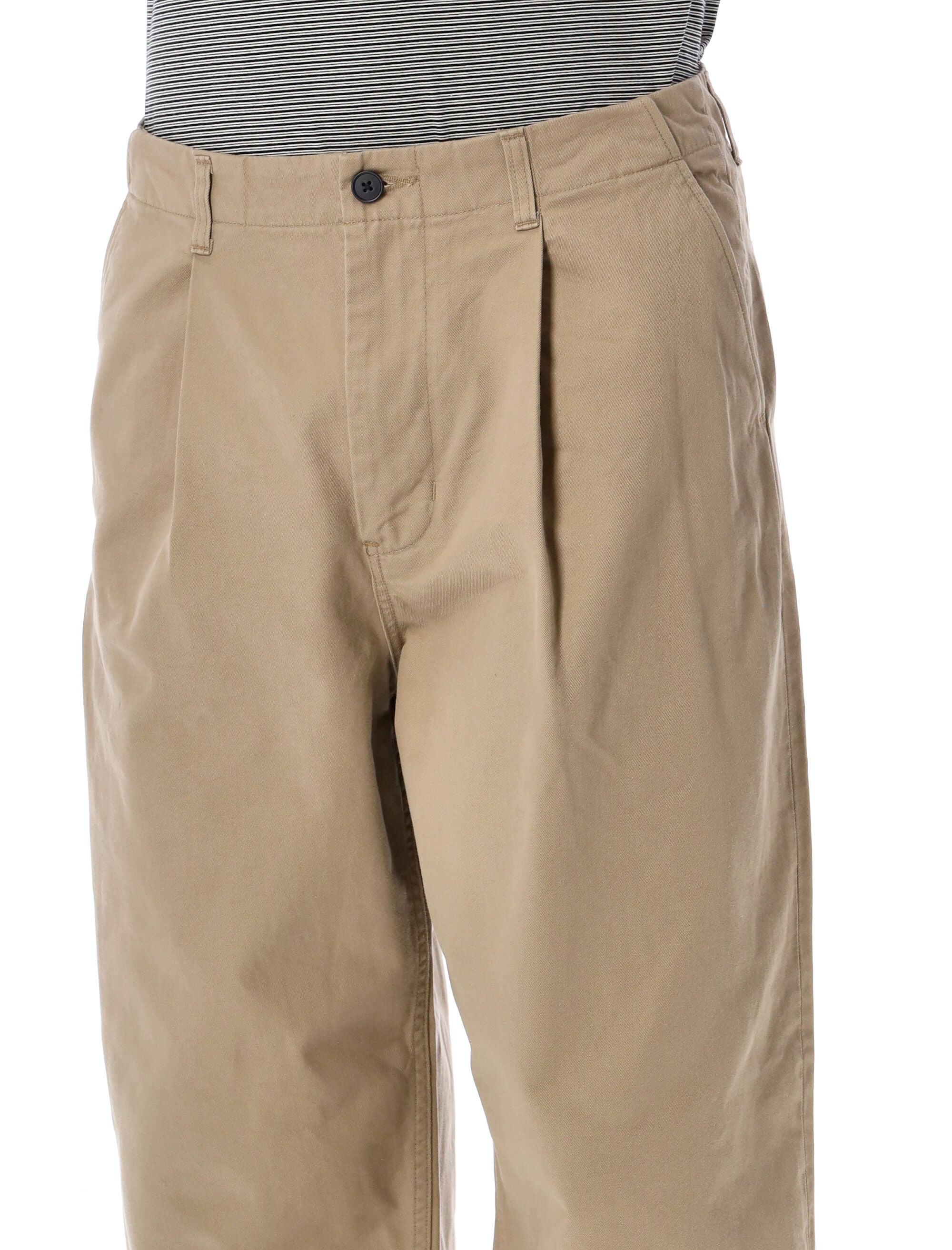 Still By Hand Cotton Chino Pants Beige