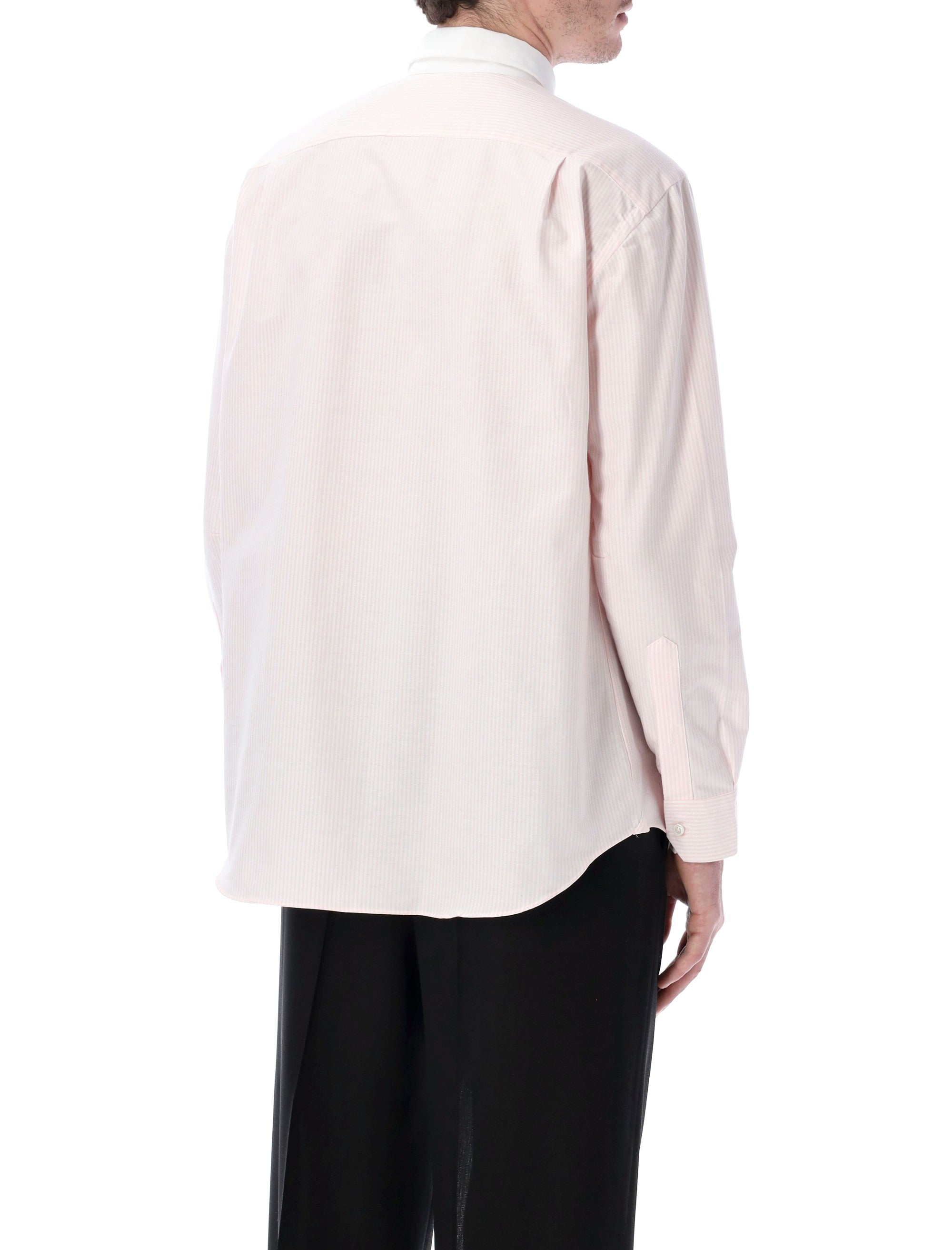 Salvatore Piccolo Alberto striped shirt Pink White Cotton