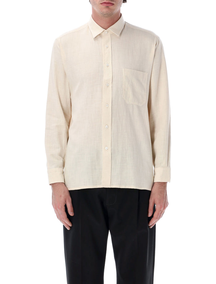 Salvatore Piccolo Tahiti Ecru Cotton Shirt