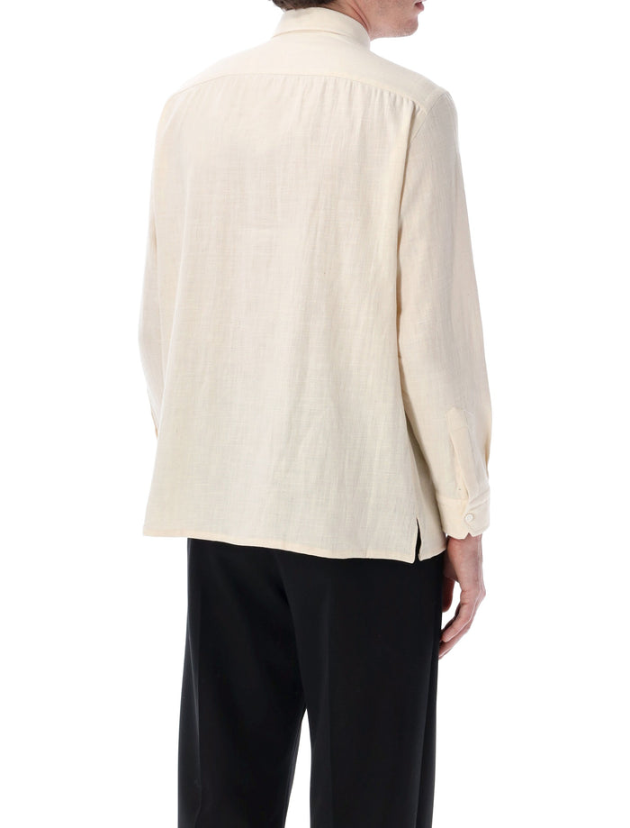 Salvatore Piccolo Tahiti Ecru Cotton Shirt