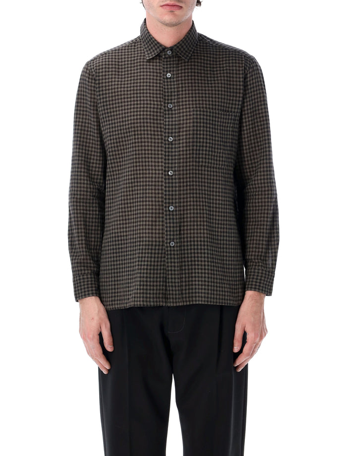 Salvatore Piccolo Tahiti Check Shirt Black Grey Cotton
