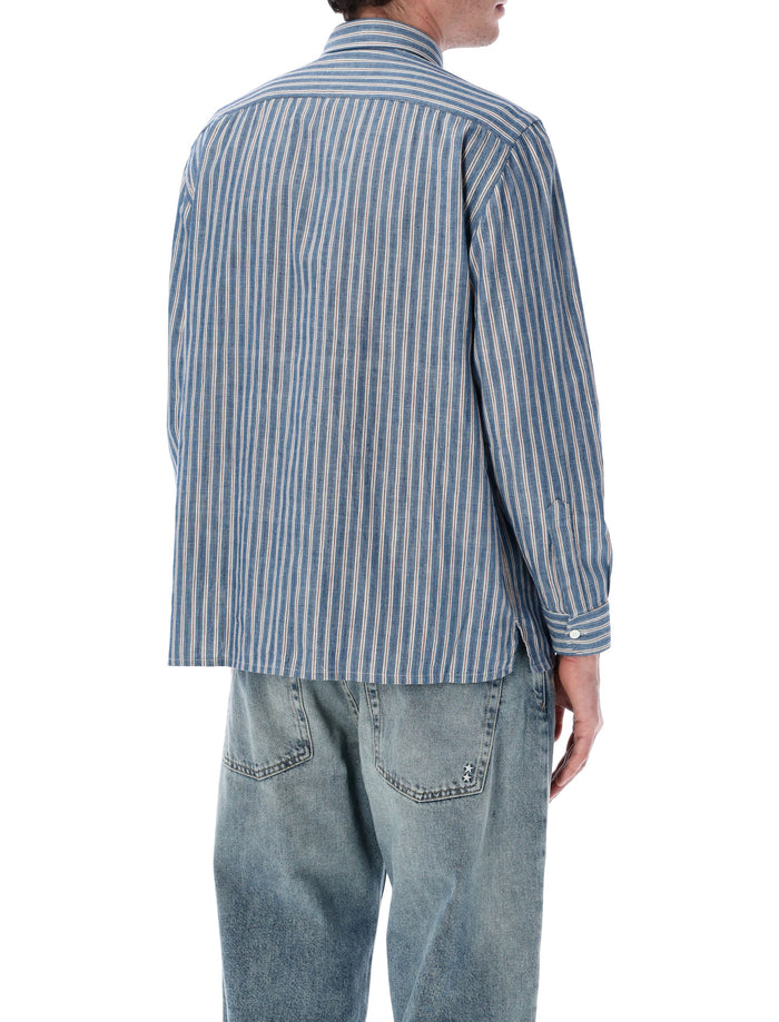 Salvatore Piccolo Tahiti cotton stripe shirt Blue Stripes