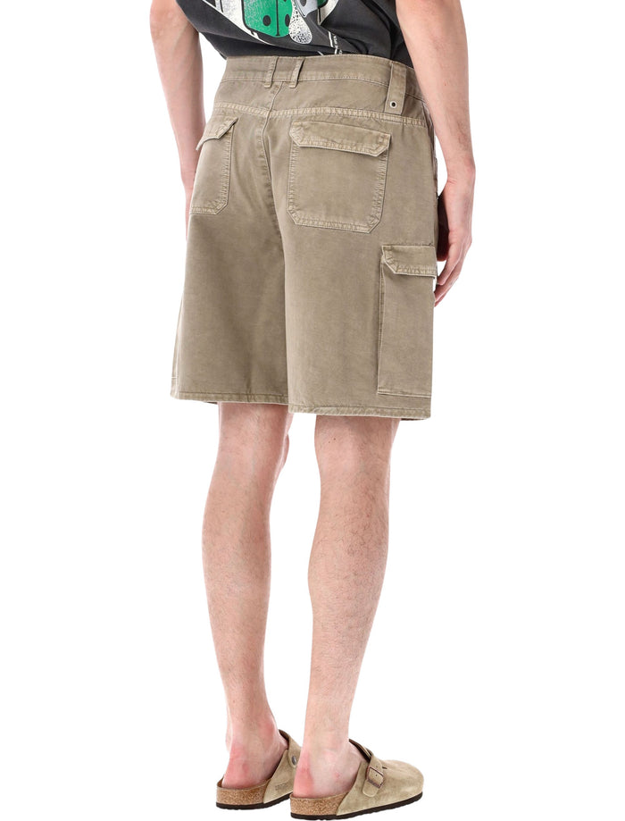 Represent Loaded Cargo Shorts Beige Cotton