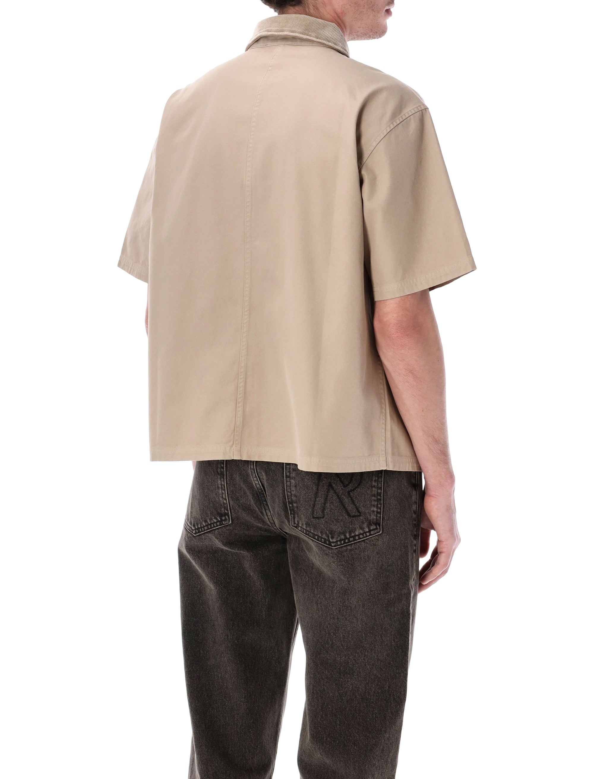 Represent Cotton Ramona Zipped Shirt Vintage Khaki