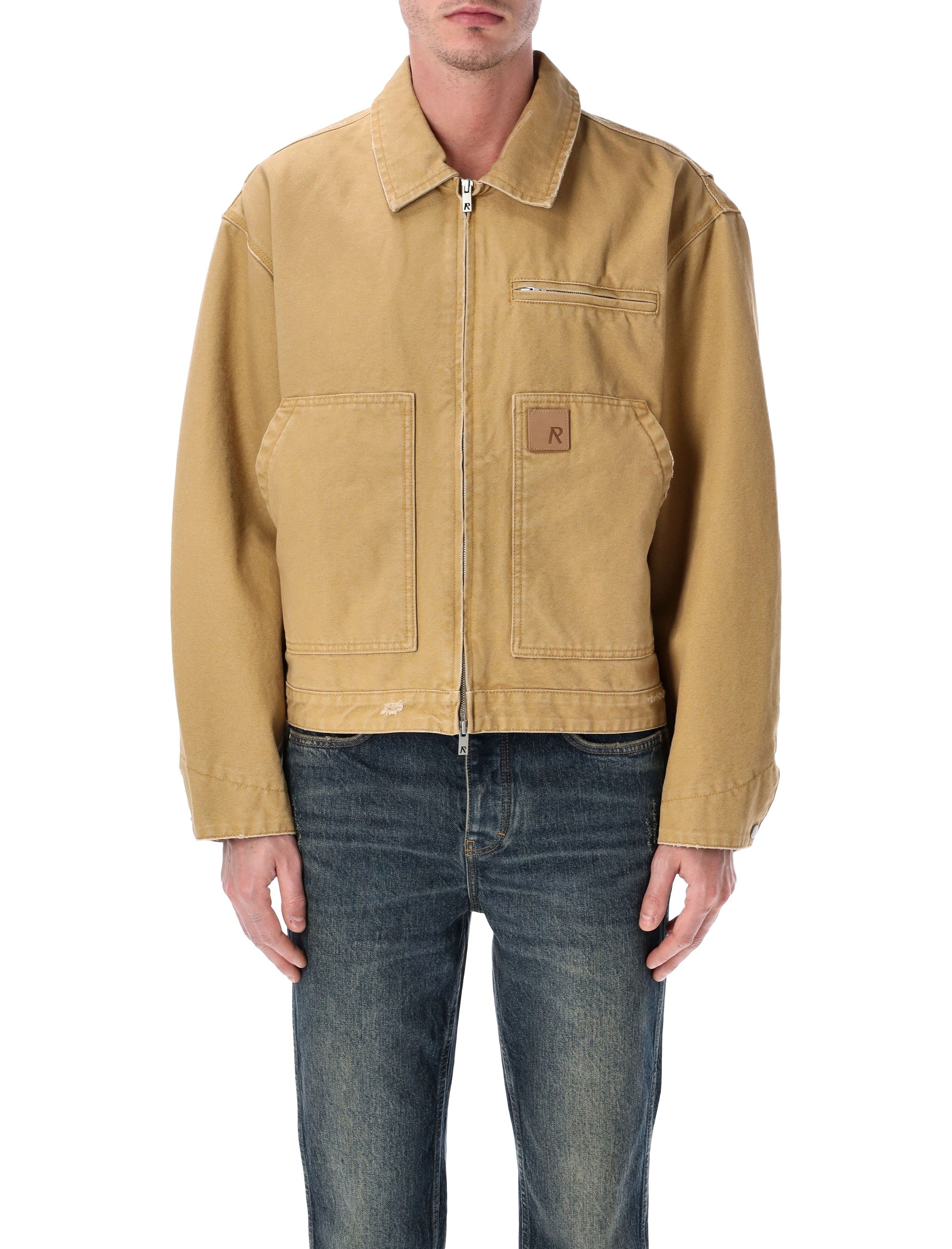 Represent canvas cotton Worker jacket Washed Tan