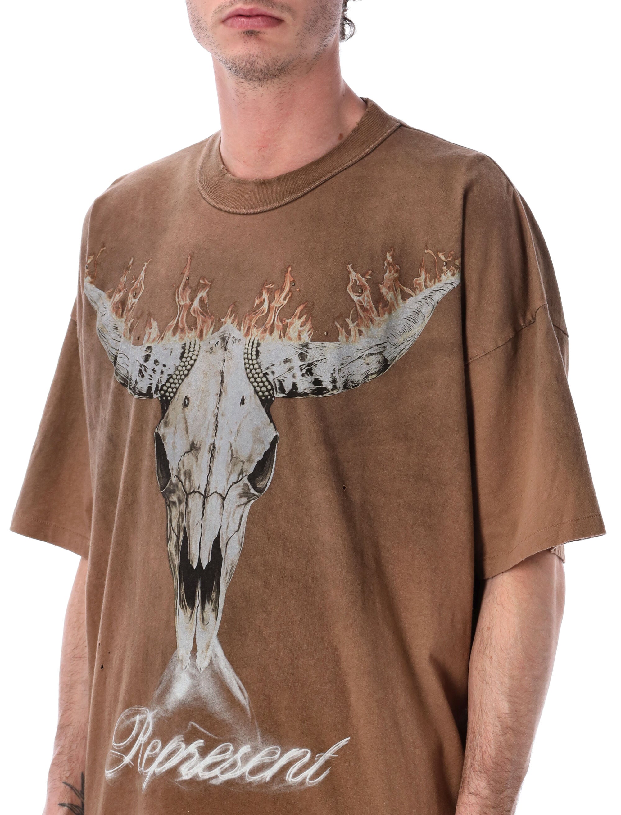 Represent British Cowboys T-Shirt Dusty Brown Cotton
