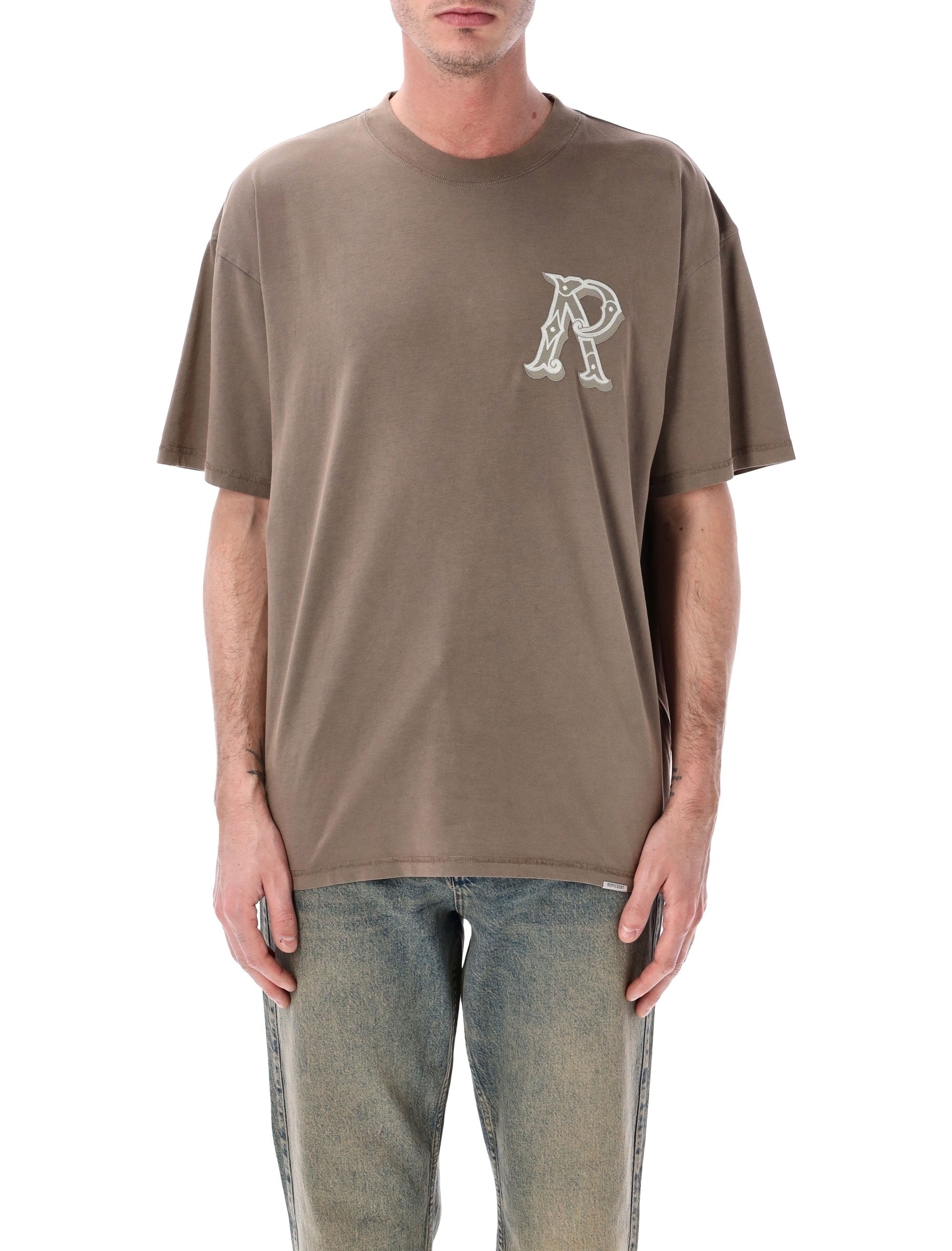Represent Western Initial T-shirt Dusty Brown Cotton