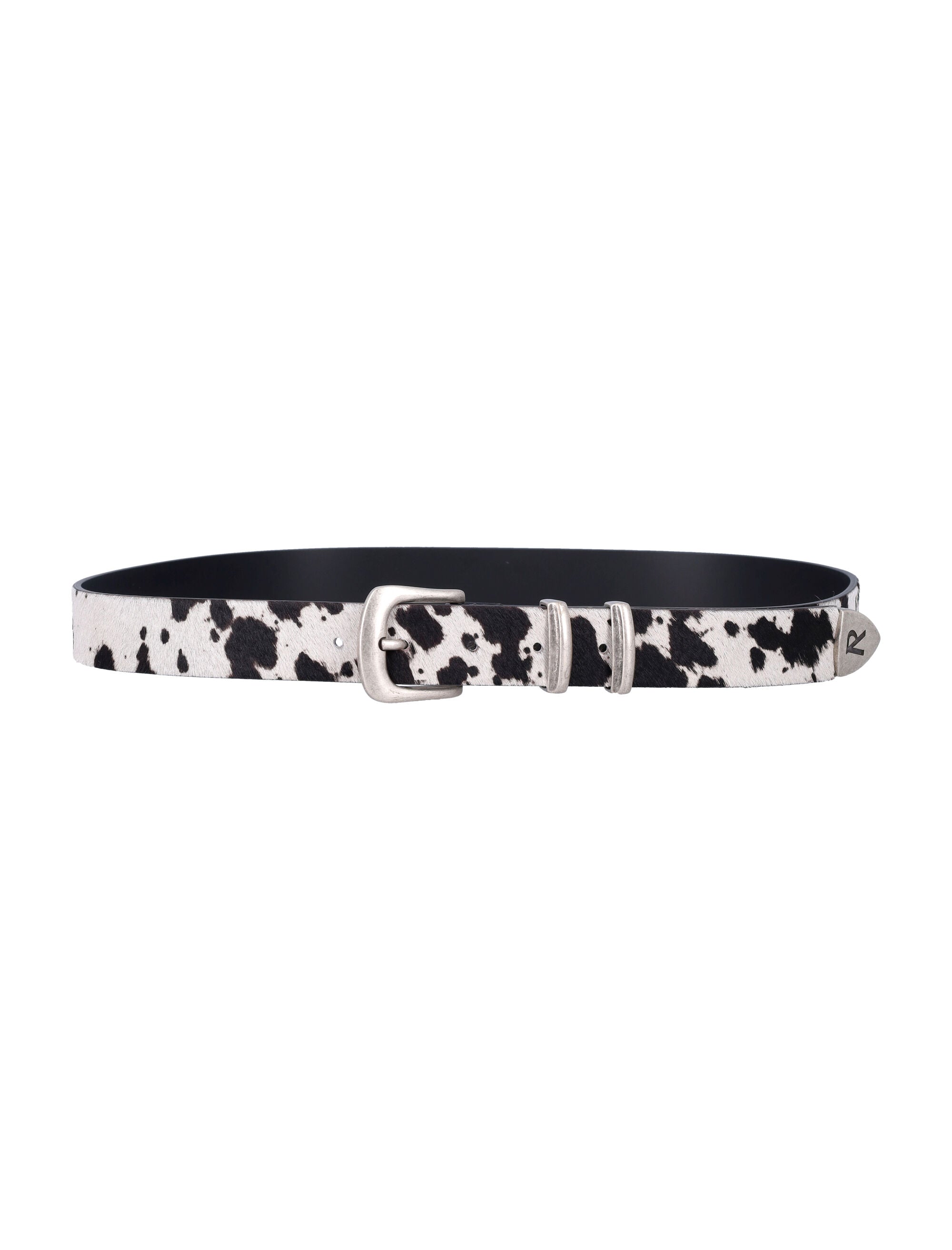 Represent Cowhide Rodeo Leather Belt Flat White/jet Black