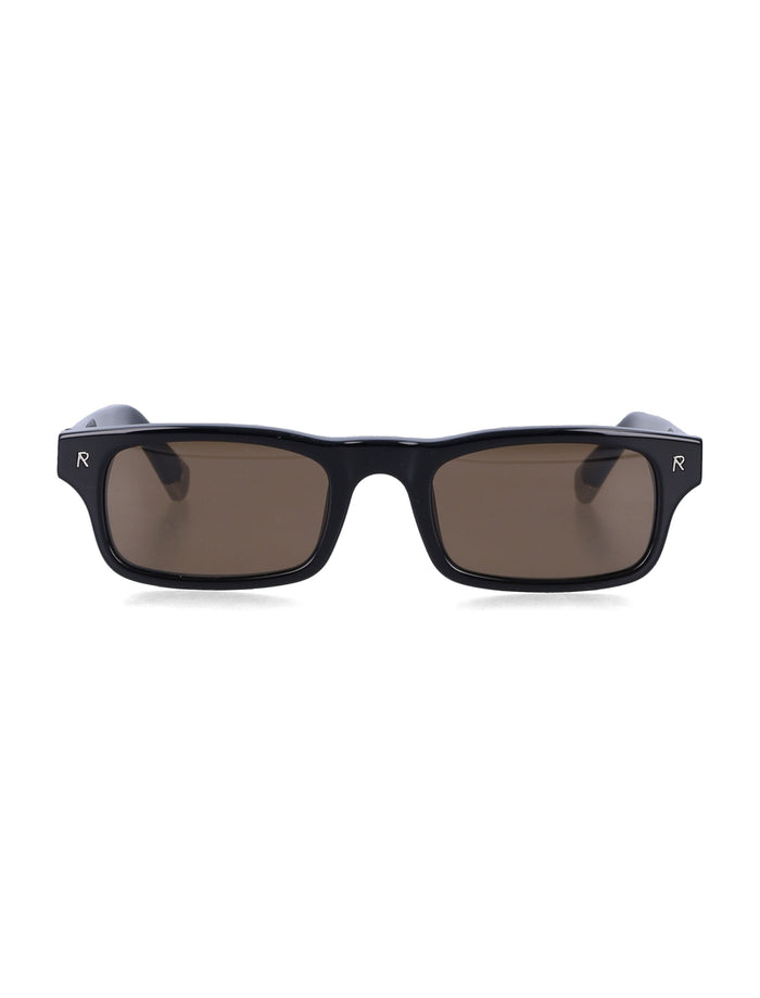 Represent Aura Rectangular Acetate Sunglasses Jet Black