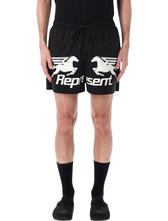 Represent Nothing Faster swimshorts Jet Black Nylon Swimwear