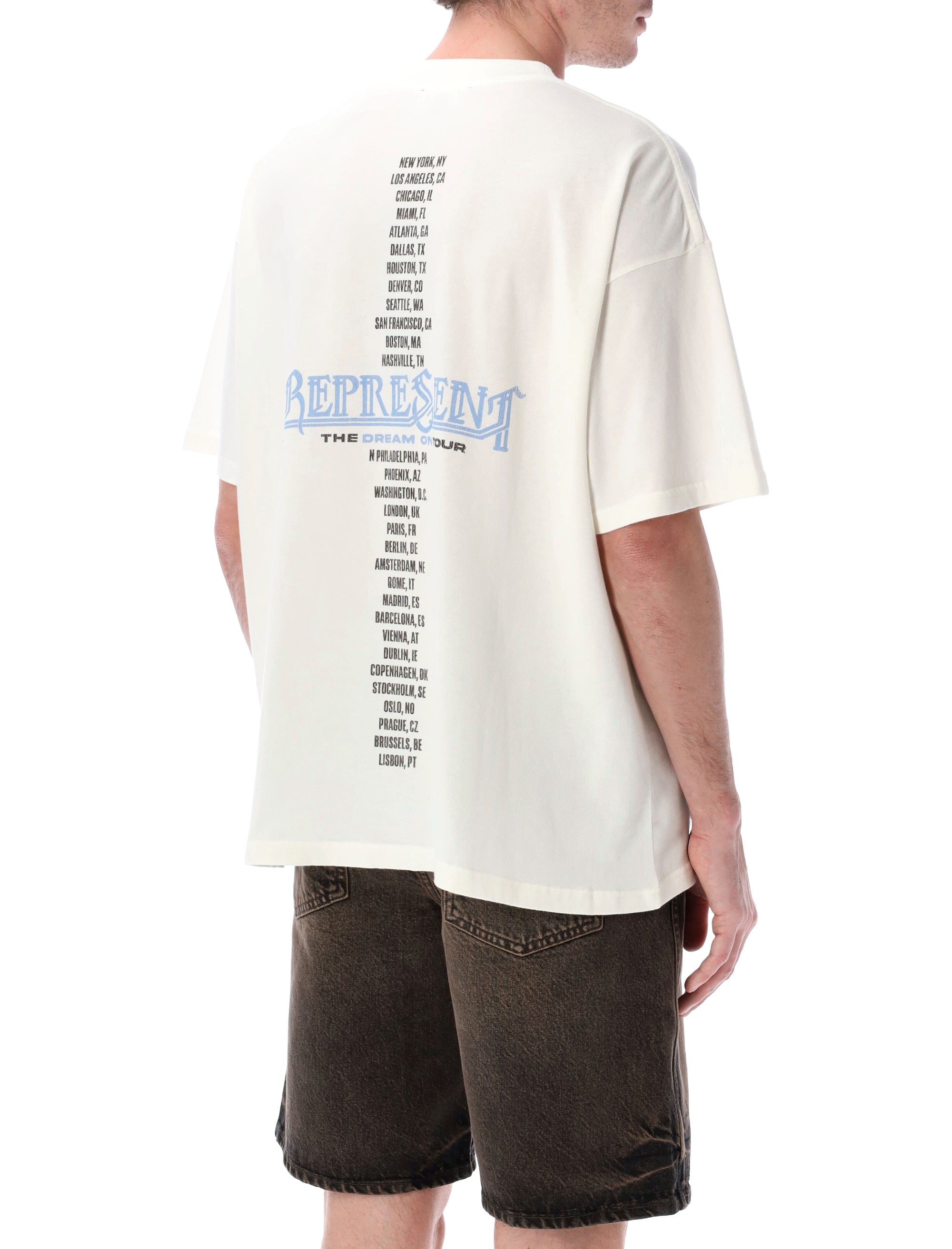 Represent Golden Tour T-shirt Flat White Cotton