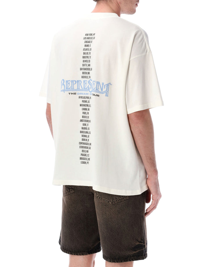 Represent Golden Tour T-shirt Flat White Cotton