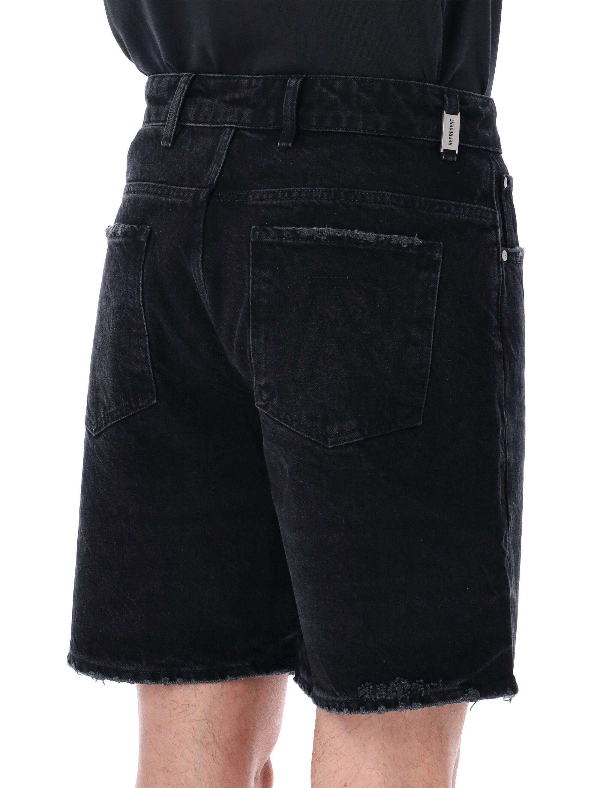 Represent R10T tailored denim shorts Black Cotton